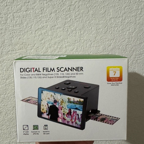 Digital Film Scanner - Black - Scan Negatives & Slides